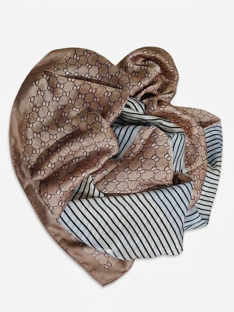 Châle Monogramme Camel